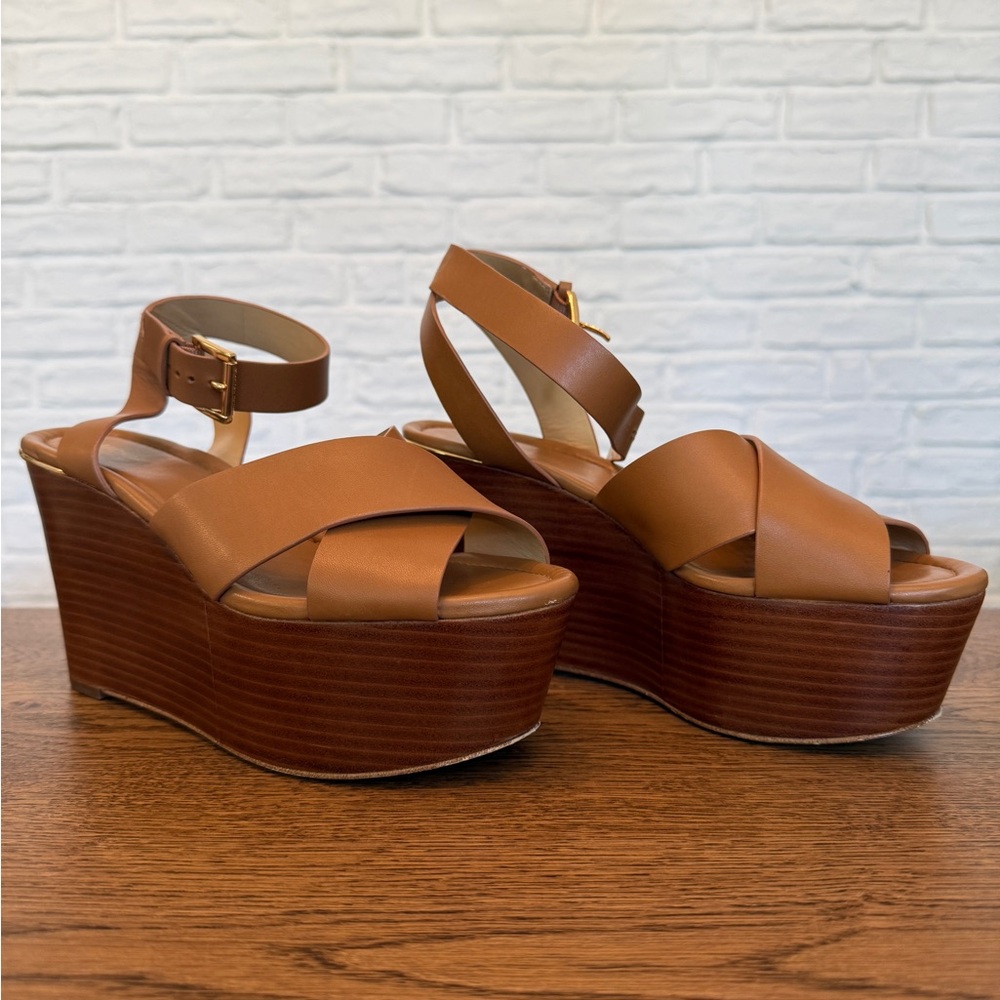 Michael Kors Abbot leather wedge